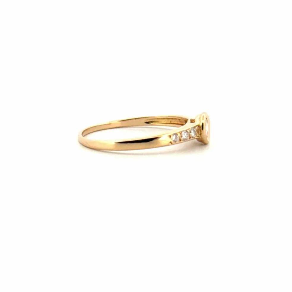 Solitaire Or Jaune Diamants
