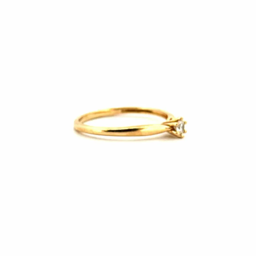 Solitaire Or Jaune Diamant