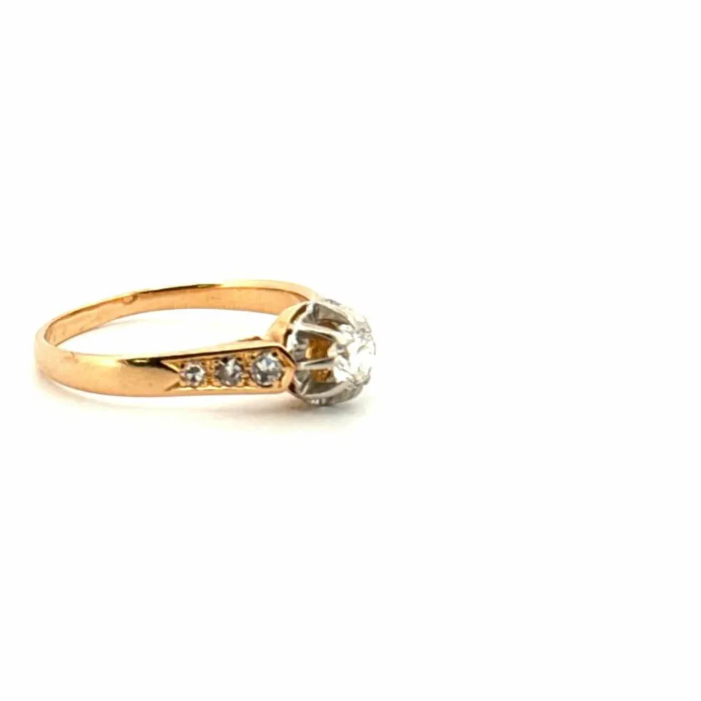 Solitaire or jaune Diamants