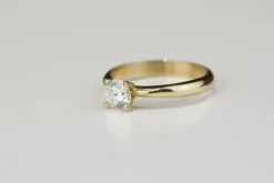 Solitaire Or jaune Diamant