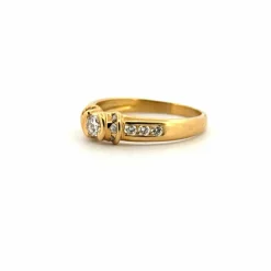 Solitaire Or Jaune Diamants