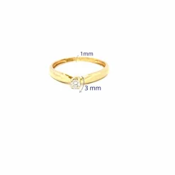 Solitaire Or Jaune Diamant