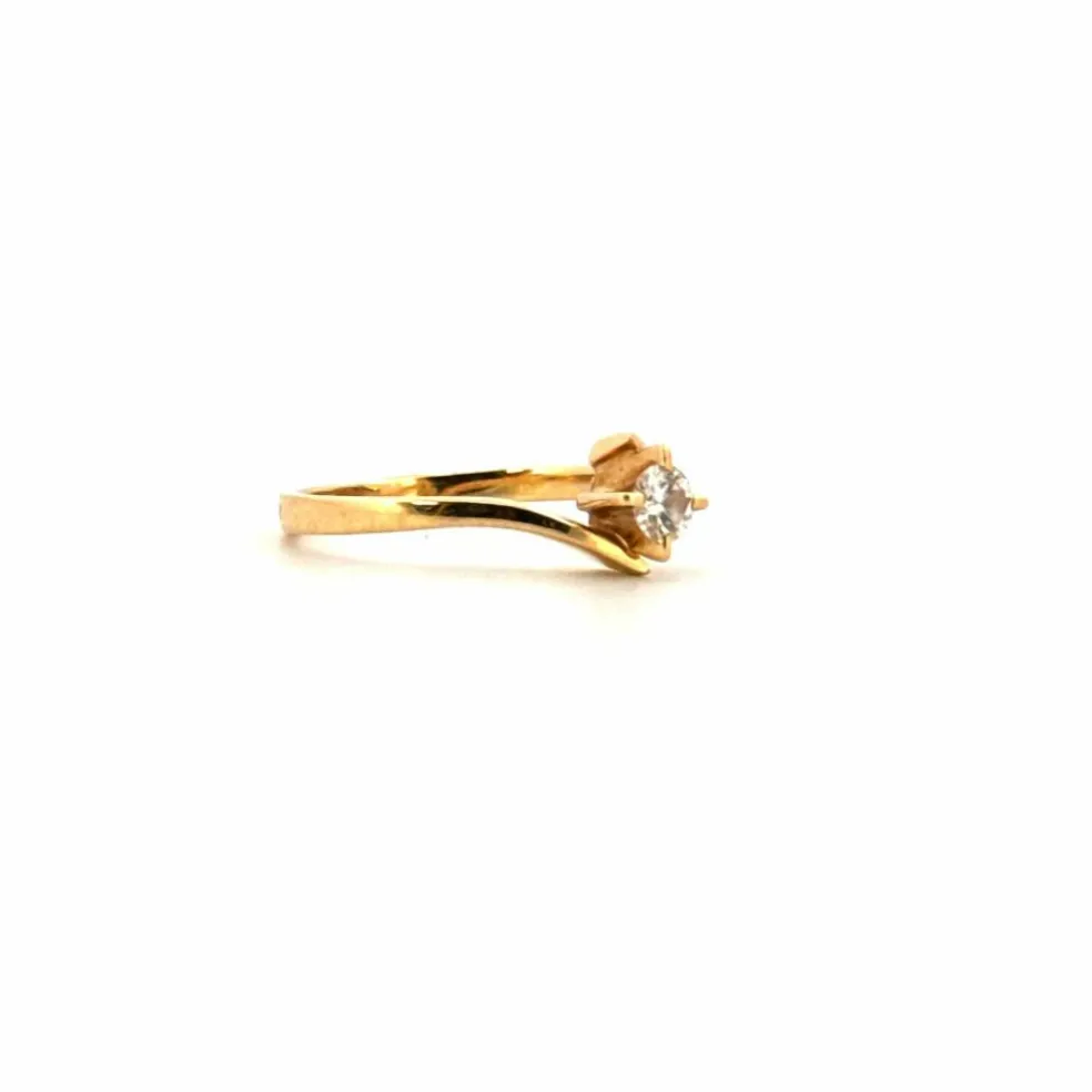 Solitaire or jaune diamant