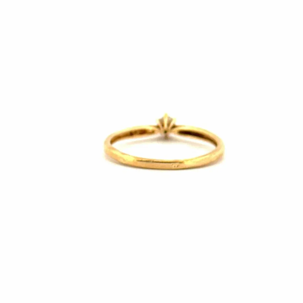 Solitaire Or Jaune Diamant