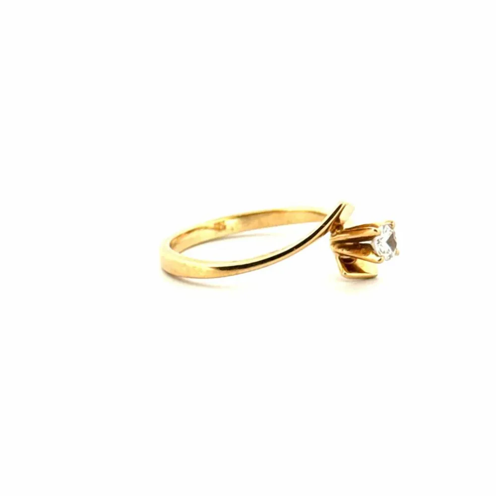 Solitaire or jaune Diamant