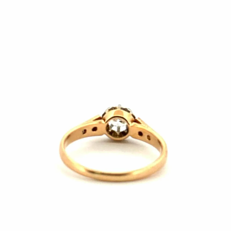 Solitaire or jaune Diamants
