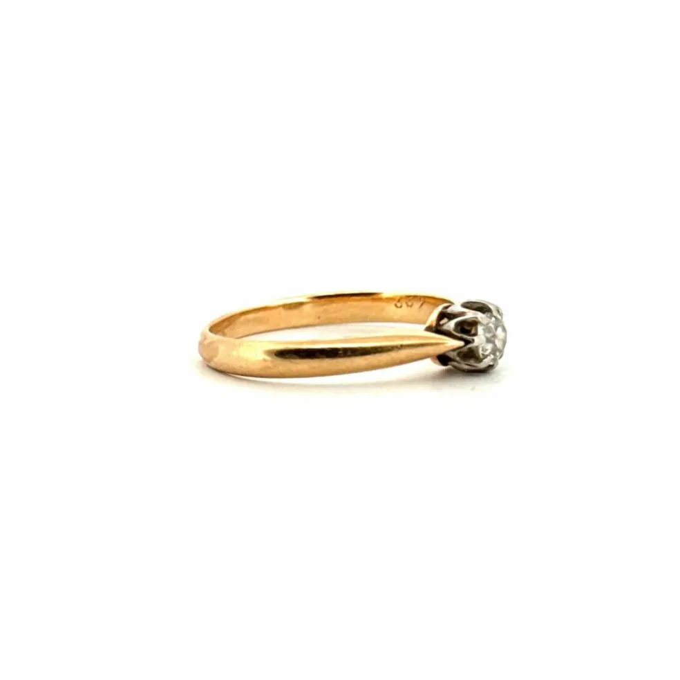 Solitaire Or Jaune Diamant
