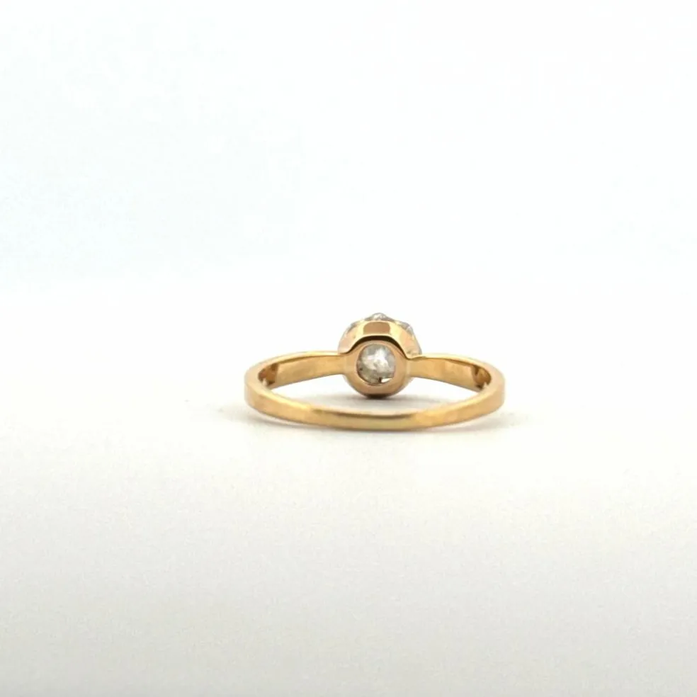 Solitaire Or Jaune diamant