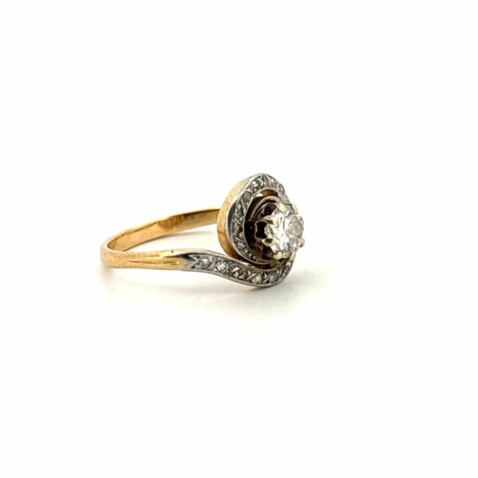Solitaire or Jaune diamants