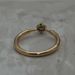 Solitaire or jaune diamant