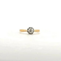Solitaire Or Jaune diamant