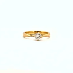 Solitaire Or Jaune Diamant