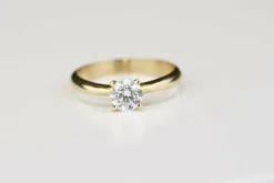 Solitaire Or jaune Diamant