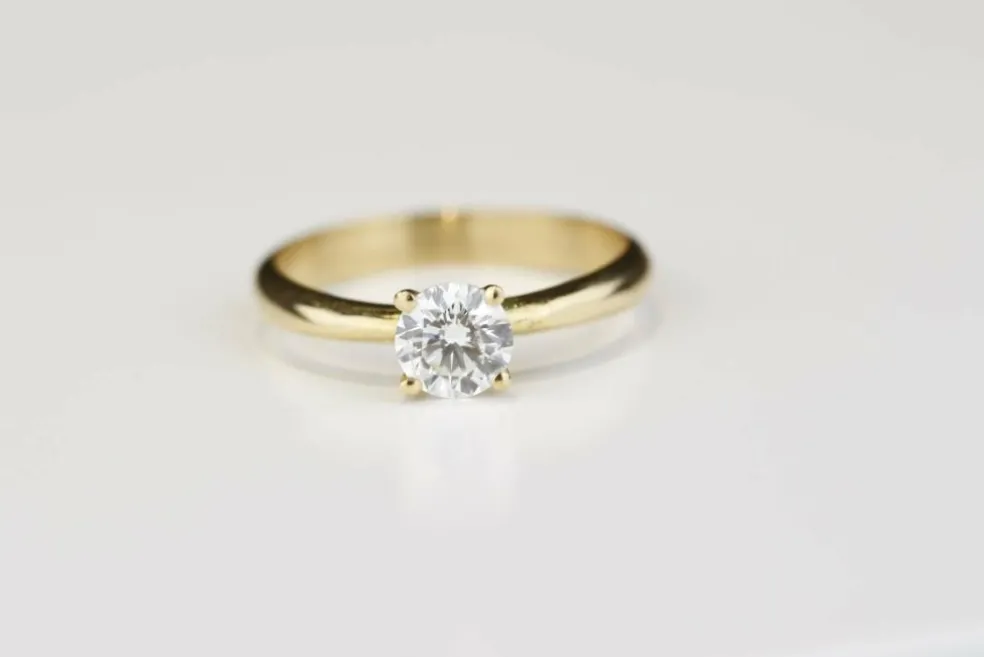 Solitaire Or jaune Diamant