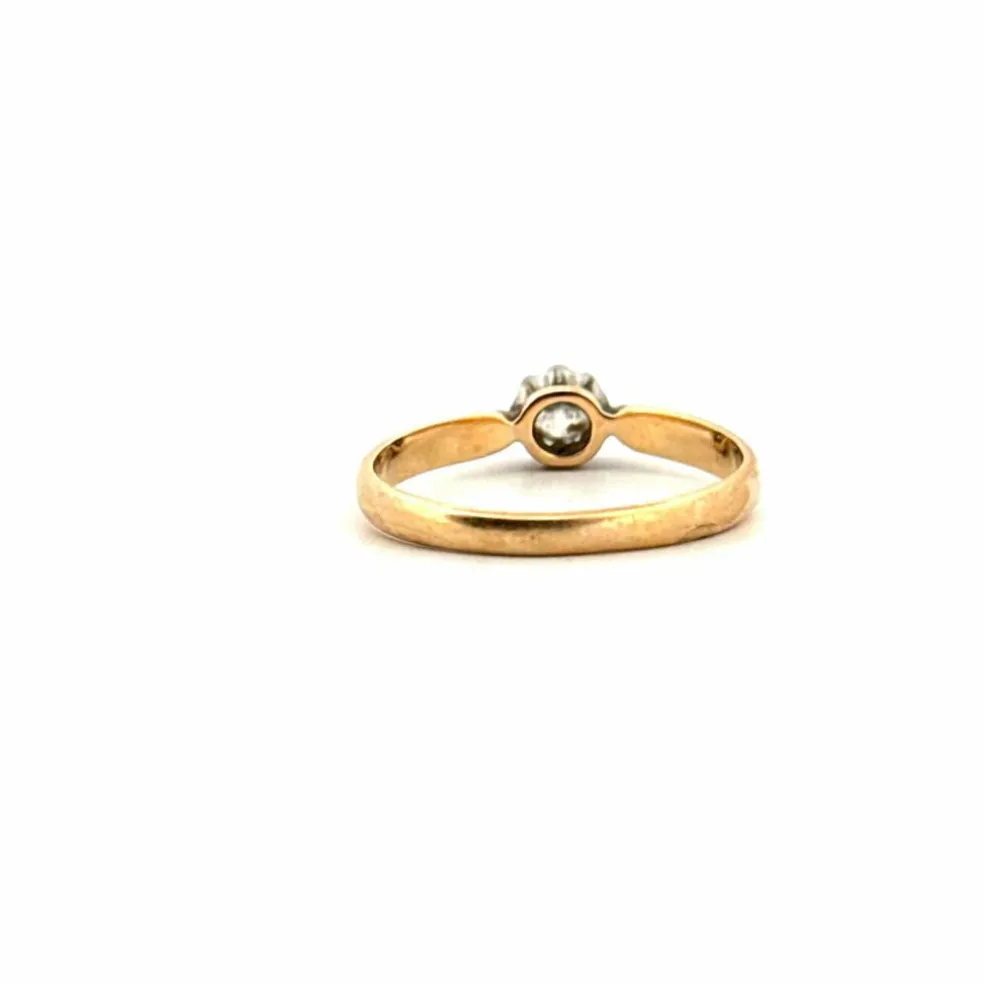 Solitaire Or Jaune Diamant