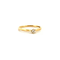 Solitaire Or Jaune Diamant