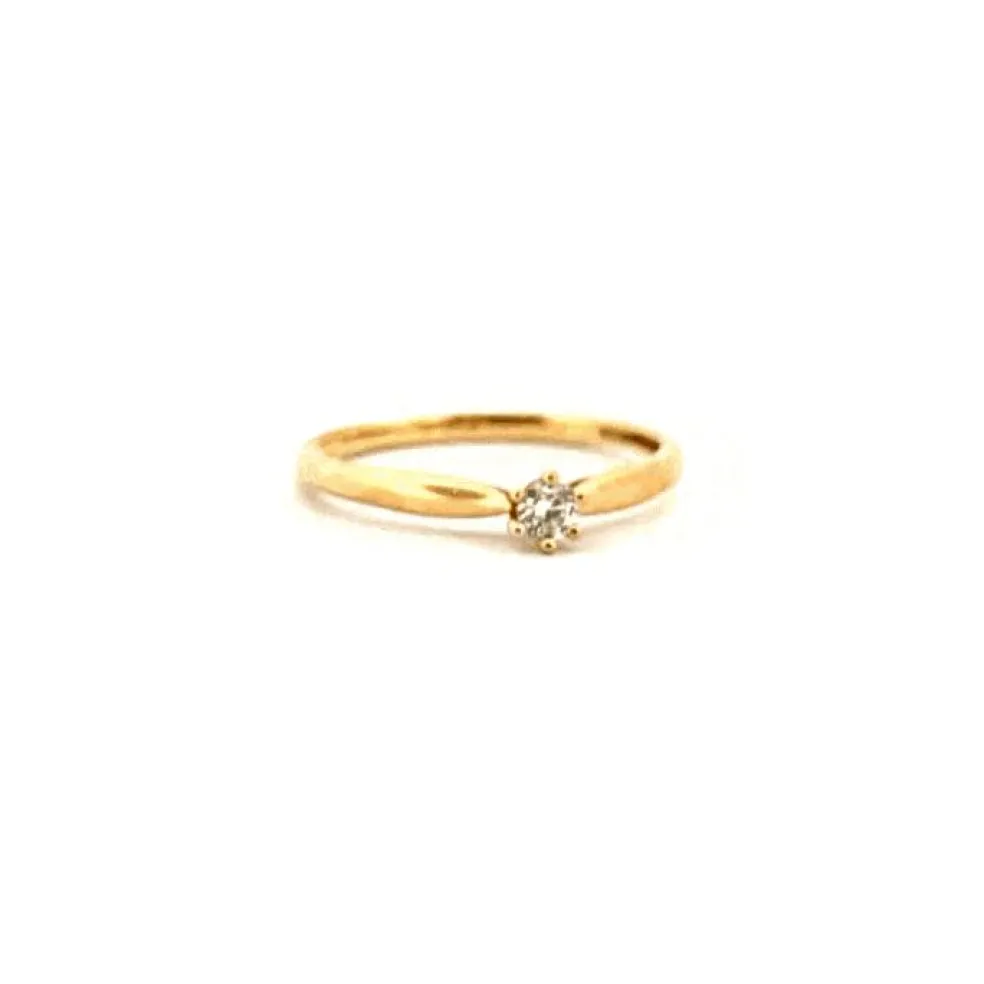 Solitaire Or Jaune Diamant