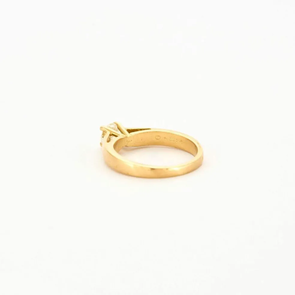 Solitaire or jaune diamant