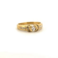 Solitaire Or Jaune Diamants