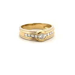 Solitaire Or Jaune Diamants