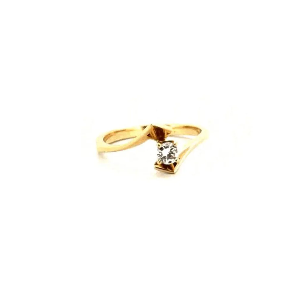 Solitaire or jaune Diamant