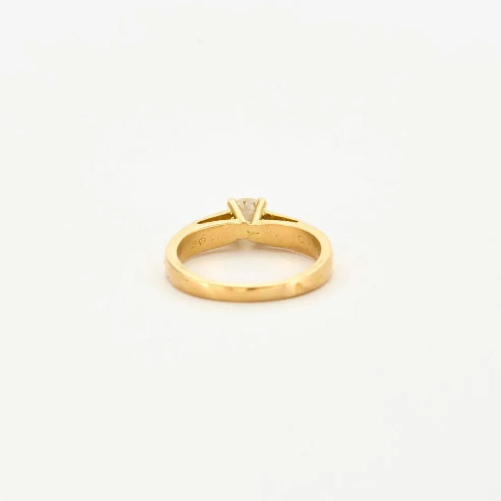 Solitaire or jaune diamant