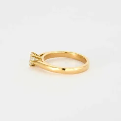 Solitaire or jaune diamants