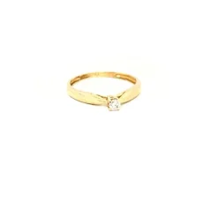 Solitaire Or Jaune Diamant