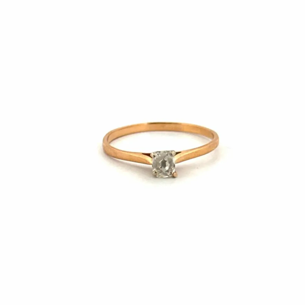 Solitaire Or Jaune et Diamant