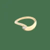 Solitaire or jaune et diamant