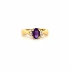 Solitaire Or Jaune 18k & Améthyste