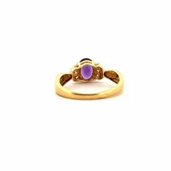 Solitaire Or Jaune 18k & Améthyste
