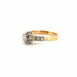 Solitaire Or Jaune 18k & Diamants