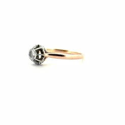 Solitaire Or Jaune 18k & Diamant