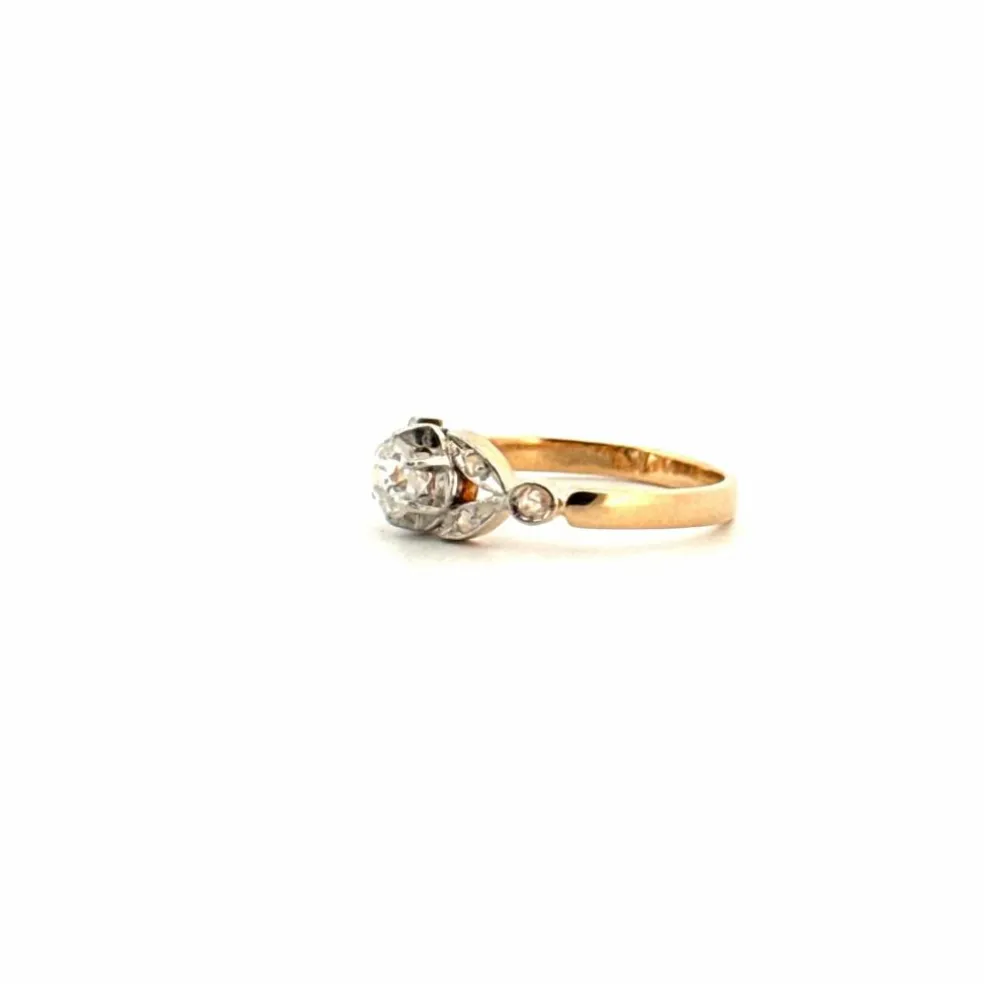Solitaire Or Jaune 18k & Diamants
