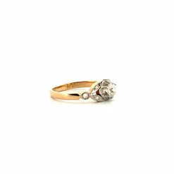 Solitaire Or Jaune 18k & Diamants