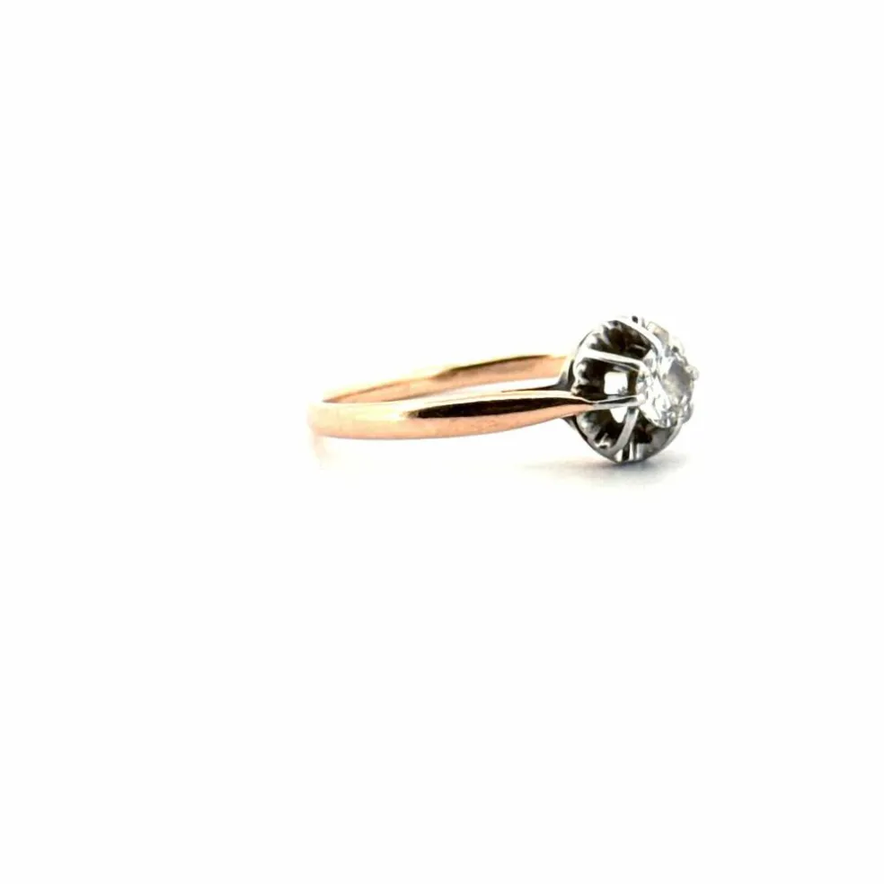 Solitaire Or Jaune 18k & Diamant