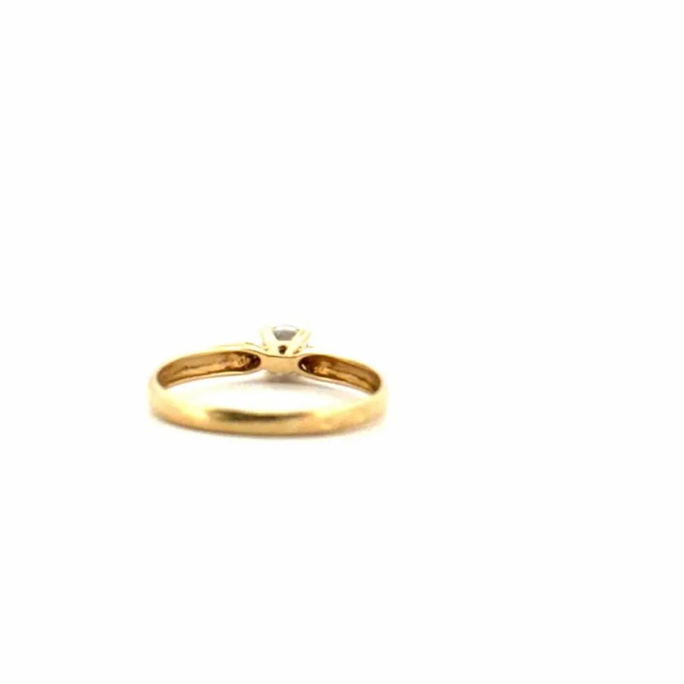 Solitaire Or Jaune 18k & Diamant