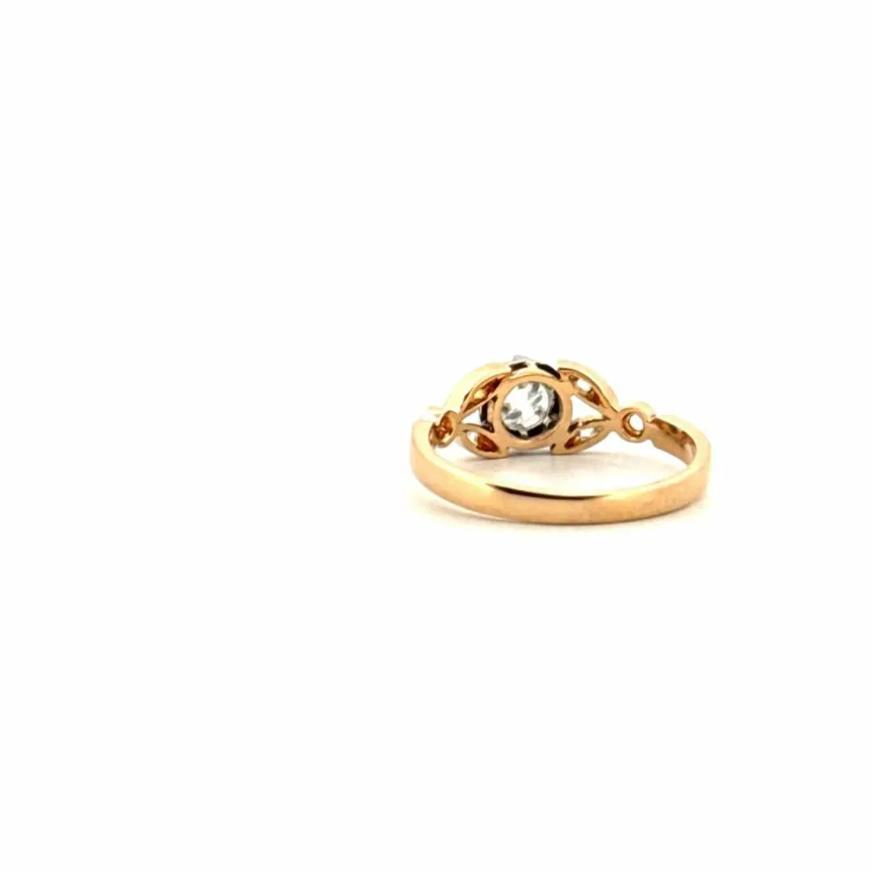 Solitaire Or Jaune 18k & Diamants
