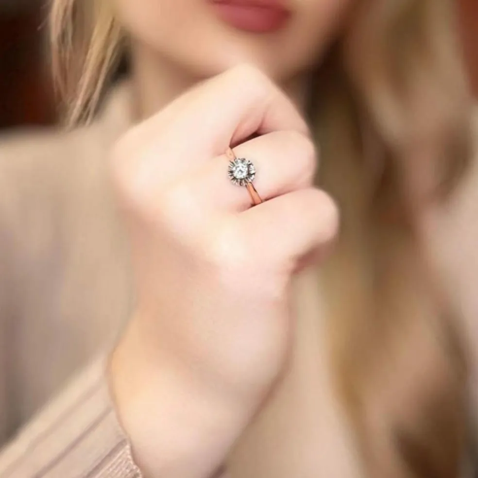Solitaire Or Jaune 18k & Diamant