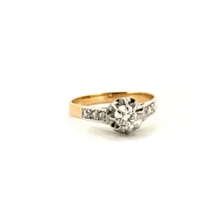 Solitaire Or Jaune 18k & Diamants