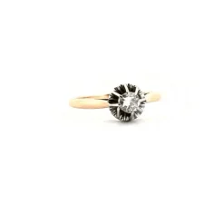Solitaire Or Jaune 18k & Diamant