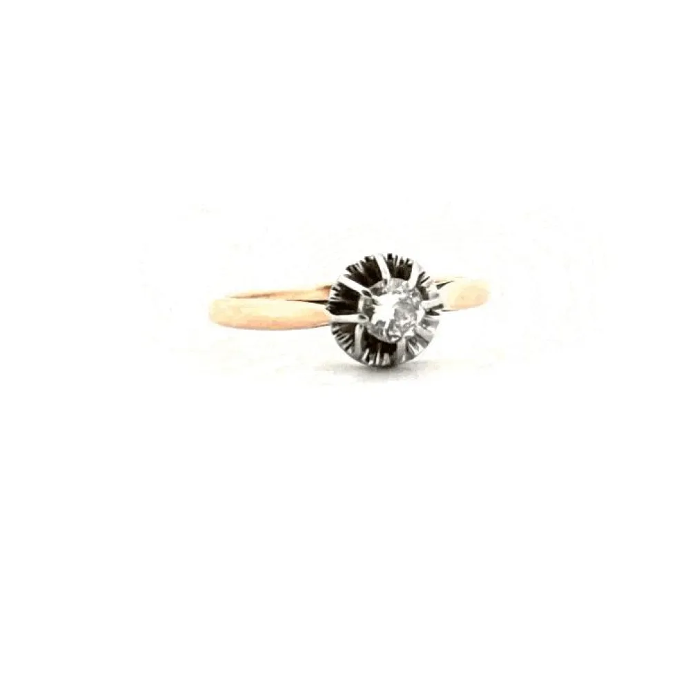 Solitaire Or Jaune 18k & Diamant