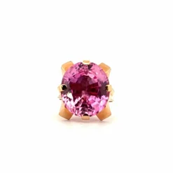 Solitaire Or Jaune 18k & Saphir