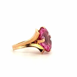 Solitaire Or Jaune 18k & Saphir
