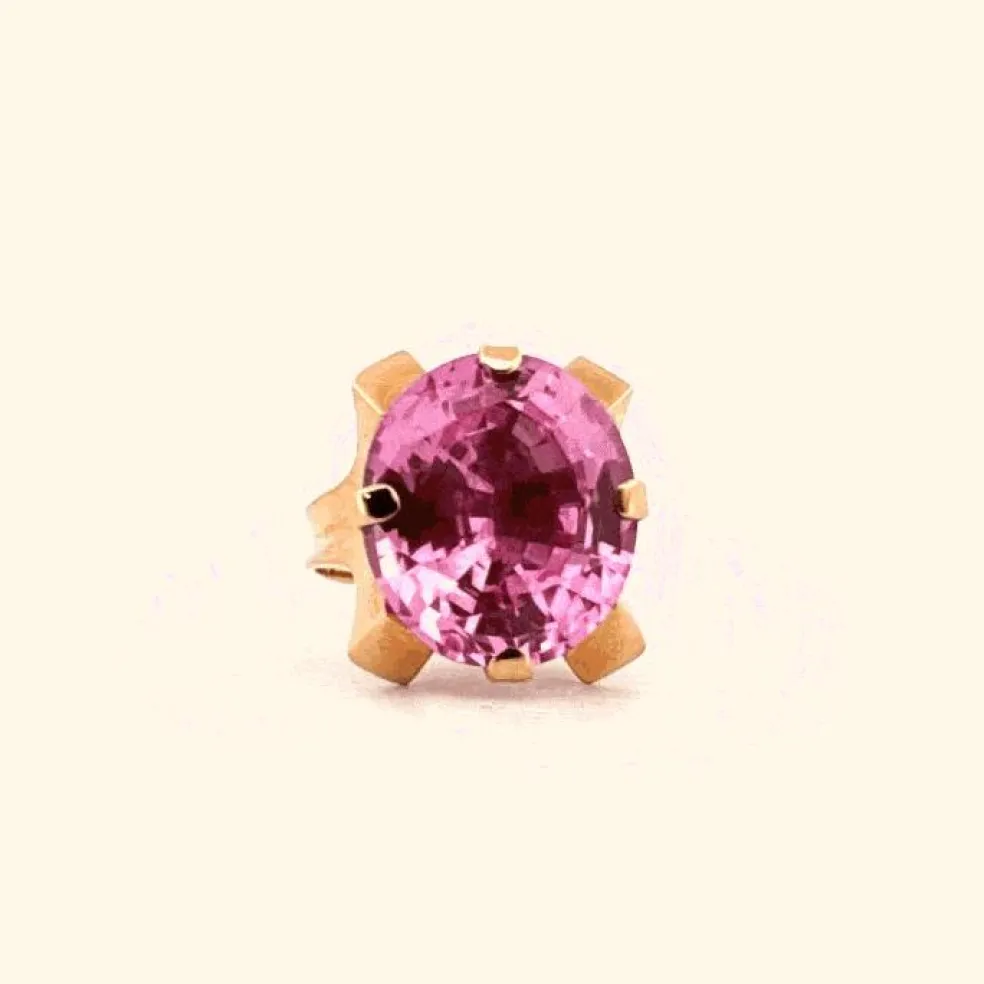 Solitaire Or Jaune 18k & Saphir
