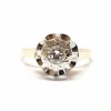 Solitaire Or jaune, Platine & Diamants
