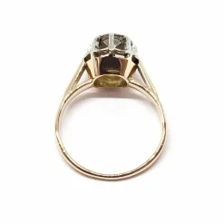 Solitaire Or jaune, Platine & Diamants