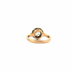 Solitaire or jaune platine et diamant