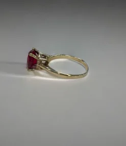 Solitaire or jaune Rubis